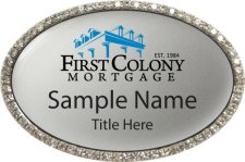 (image for) First Colony Mortgage Oval Bling Silver badge