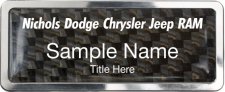 (image for) Nichols Dodge Chrysler Jeep RAM Prestige Polished Carbon badge