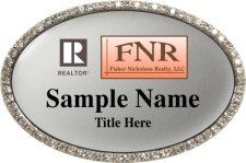(image for) Fisher Nicholson Realtors Oval Bling Silver badge
