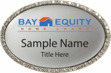(image for) Bay Equity Home Loans Oval Bling Silver badge