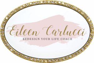 (image for) Redesign Your Life Coach Oval Bling Gold Other badge