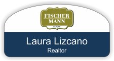 (image for) FISCHER MANN Realty Shaped White badge