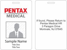 (image for) Pentax Medical Photo ID Vertical Double Sided badge
