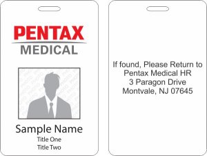 (image for) Pentax Medical Photo ID Vertical Double Sided badge