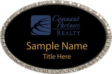 (image for) Covenant Partners Realty Oval Bling Silver Other badge