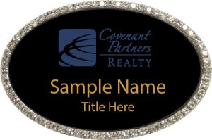 (image for) Covenant Partners Realty Oval Bling Silver Other badge