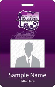 (image for) Downtown Roseburg Association Photo ID Vertical badge