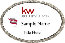 (image for) Kat White Homes Oval Bling Silver badge