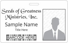(image for) Seeds of Greatness Ministries, Inc Barcode ID Horizontal badge