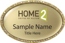 (image for) Home2 Suites Oval Bling Gold badge