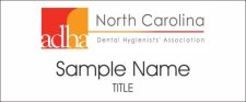 (image for) North Carolina Dental Hygienist's Association Standard White badge