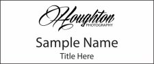 (image for) Houghton Photography Standard White Square Corner badge