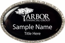 (image for) Arbor Financial Group Oval Bling Silver Other badge
