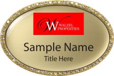 (image for) Walzel Properties Oval Bling Gold badge