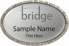 (image for) Bridge Hospice Oval Bling Silver badge