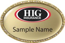 (image for) HIG Insurance Oval Bling Gold badge