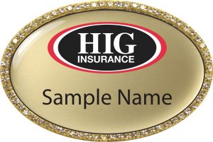 (image for) HIG Insurance Oval Bling Gold badge