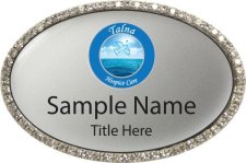 (image for) Talna hospice care Oval Bling Silver badge