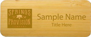 (image for) Wildlife Trading Company Standard Bamboo Laser Engraved badge