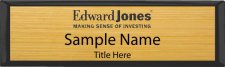 (image for) Edward Jones Small Executive Black Bamboo Laser Engraved badge