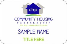 (image for) Community Housing Partnership Standard White badge