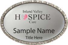 (image for) Inland valley hospice care Oval Bling Silver badge