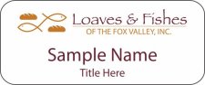 (image for) Loaves & Fishes of the Fox Valley, Inc. Standard White badge