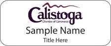 (image for) Calistoga Chamber of Commerce Standard White badge