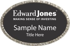 (image for) Edward Jones Oval Bling Silver Other badge