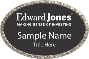 (image for) Edward Jones Oval Bling Silver Other badge