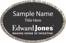 (image for) Edward Jones Oval Bling Silver Other badge