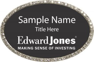 (image for) Edward Jones Oval Bling Silver Other badge