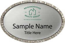 (image for) Neighborhood Realty Group Oval Bling Silver badge