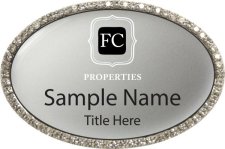 (image for) FC Properties Oval Bling Silver badge