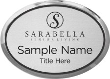 (image for) Sarabella Oval Silver badge