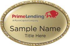(image for) PrimeLending Oval Bling Gold badge
