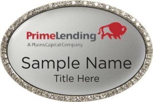 (image for) PrimeLending Oval Bling Silver badge