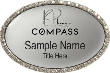 (image for) K P Homes Oval Bling Silver badge