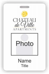 (image for) Barrett & Stokely Chateau de Ville Photo ID Vertical badge