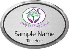 (image for) Emily's Helping Hands Oval Executive Silver badge