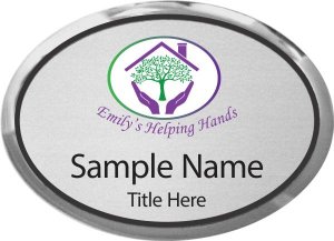 (image for) Emily\'s Helping Hands Oval Executive Silver badge