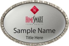 (image for) Home Smart ICARE Realty Oval Bling Silver badge