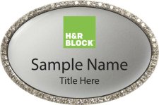 (image for) H&R Block Oval Bling Silver badge