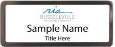 (image for) Russellville Insurance Agency Black Chrome badge