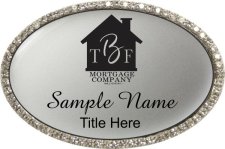 (image for) TBF Mortgage Oval Bling Silver badge