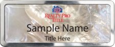 (image for) Realty Pro Title Mother of Pearl Polished badge