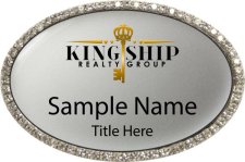 (image for) Kingship Realty Group Oval Bling Silver badge