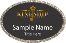 (image for) Kingship Realty Group Oval Bling Silver Other badge