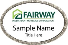 (image for) Fairway Independent Mortgage Oval Bling Silver Other badge