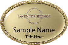 (image for) Lavender Springs Oval Bling Gold badge